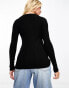 ASOS DESIGN Maternity crew neck ribbed jumper in black