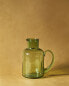 Hammered glass jug