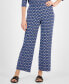 Women's Geo-Printed Wide-Leg Pants, Created for Macy's