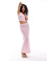 The Frolic kristen maxi beach skirt co-ord in pastel pink