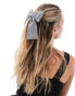 Accessorize bow hair clip in black and white gingham