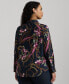 Plus Size Long-Sleeve Floral Shirt