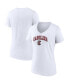 Women's White South Carolina Gamecocks Evergreen Campus V-Neck T-shirt