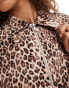 Monki lightweight jacket in leopard print