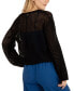 Juniors' Reed Relaxed-Fit Open-Knit V-Neck Sweater