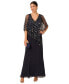 Women's V-Neck Beaded Popover Gown