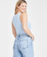 Women's Sleeveless Ribbed Bodysuit, Created for Macy's