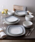 Colorscapes Layers Square Dinner Plate Set of 4, 10.75"