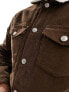 New Look cord trucker jacket in dark brown