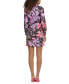 Women's Floral Draped-Front Mini Dress