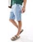 Jack & Jones denim carpenter short in mid blue wash