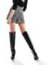 Pimkie tweed skort in charcoal grey