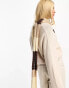 My Accessories London crochet skinny scarf in brown and beige