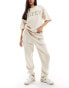 Six Stories Wifey teddy joggers co-ord in champagne