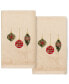 Christmas Ornaments Embroidered 100% Turkish Cotton 2-Pc. Hand Towel Set