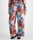 Women's Printed Satin Pants, Created for Macy's