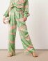 ASOS EDITION oversized tailored wide leg trouser co-ord in green and pink print