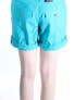 INC International Concepts Women's Roll Tab Shorts Teal 8