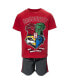 Boys Gryffindor Athletic Pullover T-Shirt and Mesh Shorts Outfit Set to