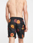 Billabong Sundays Floral swim board shorts in black