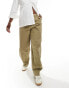 Bershka carpenter trousers in light khaki