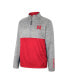 Men's Gray Nebraska Huskers John Half-Zip Jacket