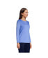 Women's Petite Relaxed Supima Cotton Long Sleeve Crewneck T-Shirt