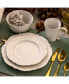 Luna Embossed Scalloped Dinnerware Set of 16 Pieces