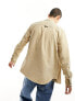 Calvin Klein Jeans regular fit corduroy shirt in beige