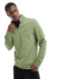 PS Paul Smith zebra icon logo half zip sweatshirt in dark green