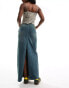 Threadbare denim maxi skirt in vintage wash