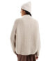 & Other Stories high neck relaxed sweater in beige