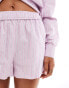 Pull&Bear stripe short co-ord in pink