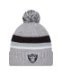 Men's Heather Gray Las Vegas Raiders Cuffed Knit Hat with Pom