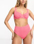 We Are We Wear Tia high waist bikini bottom in cerise pink