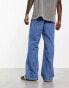 ASOS DESIGN wide flare jeans in mid blue wash