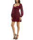 Juniors' Sweetheart-Neck Long-Sleeve A-Line Dress