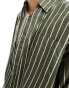 COLLUSION Unisex oversized shirt in khaki stripe