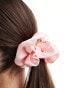 Pieces rose detail scrunchie in pink