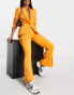 River Island Petite – Schlaghose in Orange mit Saumschlitzen, Kombiteil