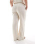 ONLY Curve linen blend straight leg tailored trouser co-ord in cream