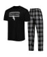 Комплект пижамы Concepts Sport Black and Gray Chicago White Sox Badge T-shirt and Pants Sleep Set