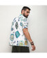 Men's Chalk White Mesh Aztec Shirt