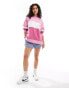 HUGO Blue slouchy knitted jumper in pink