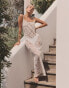 4th & Reckless x Luana Barron agnes crochet maxi beach dress in off white