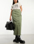 Cotton On ryder utility maxi skirt in khaki