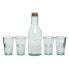 KITCHEN GOODS Recycled Glass Bottle And 4 Glasses