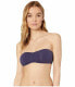 OnGossamer 263341 Womens Cabana Cotton Bandeau Bra Navy Size Small