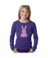 Big Girl's Word Art Long Sleeve T-Shirt - Easter Bunny