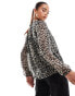 ONLY high neck blouse in animal print